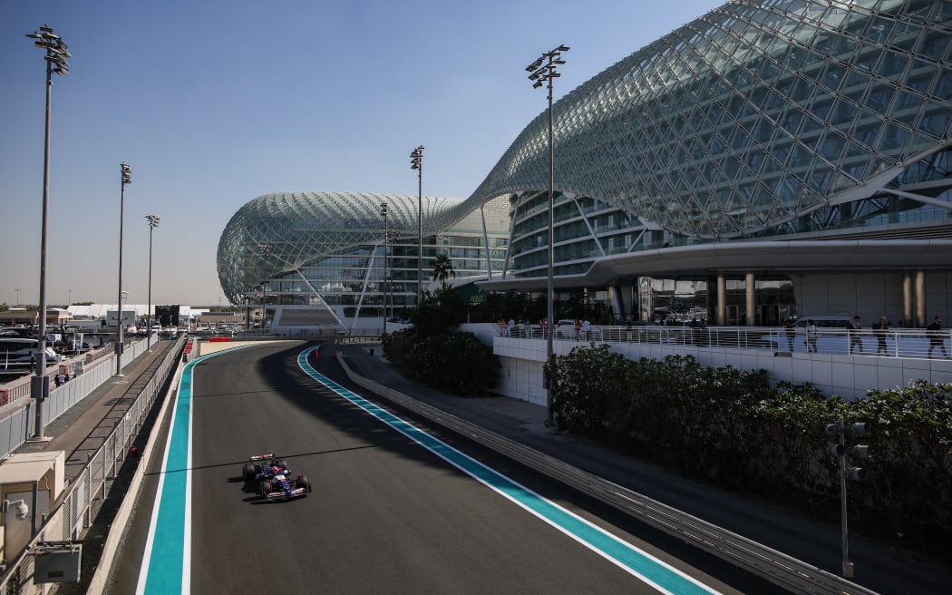 New Zealand driver Liam Lawson during F1 post season testing in Abu Dhabi, 2024.