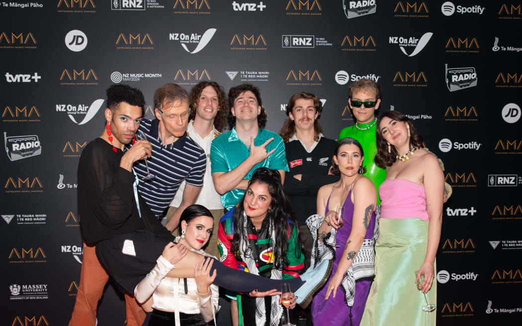 Princess Chelsea and her band at the Aotearoa Music Awards on 30 May, 2024.