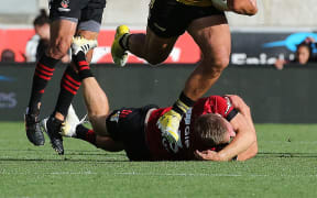 Jack Goodhue goes down injured