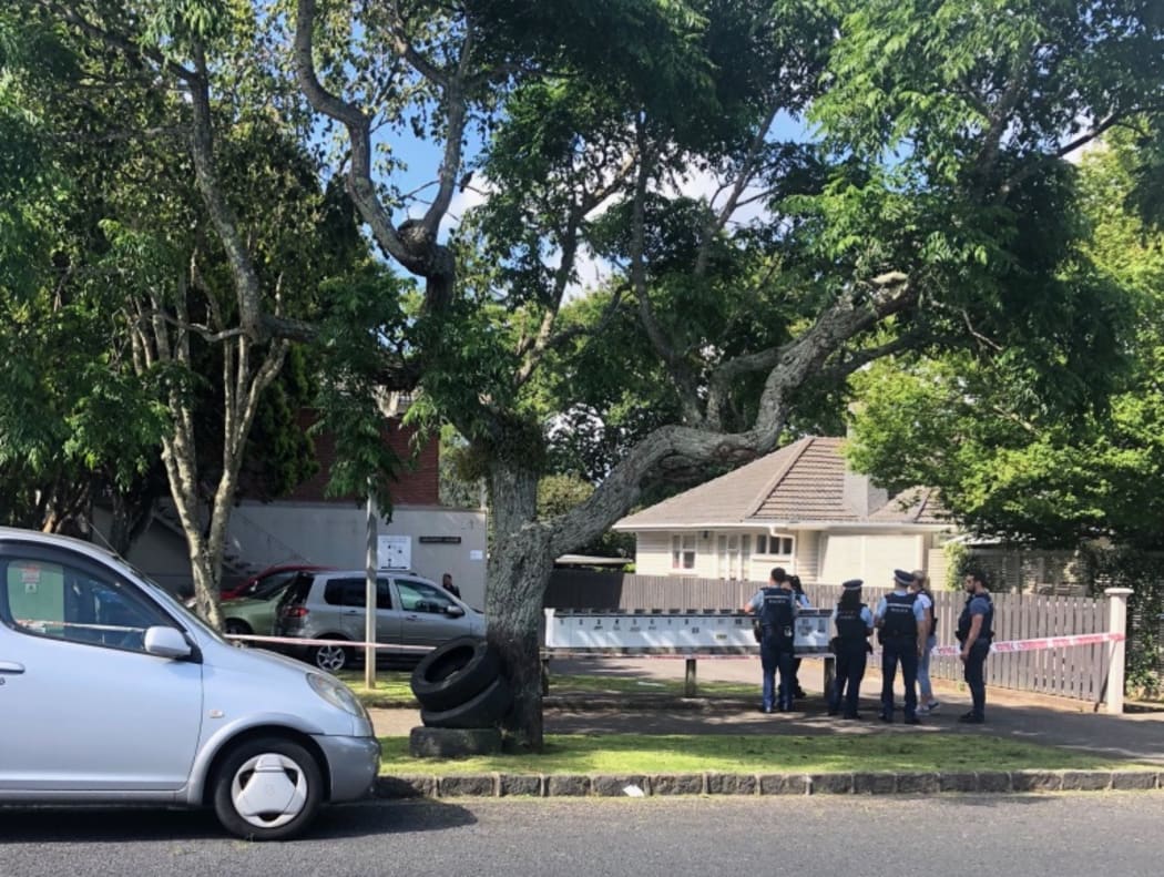 Police on Calgary Street, Sandringham where a body was found on on 11 December 2018.