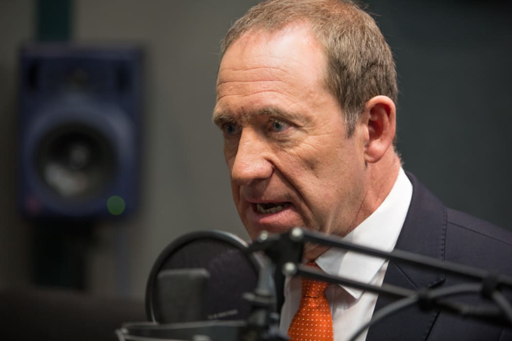 Andrew Little in the Morning Report Auckland studio, 18 July 2017.