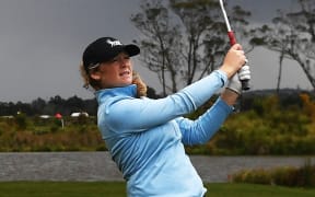 Amelia Garvey competing at the NZ Open in 2017.