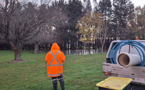 Mains break on Cooks St in Hawke's Bay town of Waipukurau.