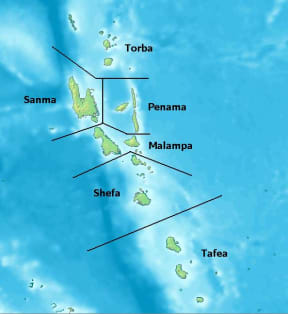 The provinces of Vanuatu