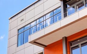 details of aluminum facade and aluminum panels