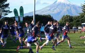 Tukapu Rugby Football Club colts players go through their drills ahead of a game against Coastal Rugby Football Union