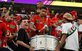 Morocco fans show their support prior to the FIFA World Cup Qatar 2022 Group F match between Canada and Morocco at Al Thumama Stadium on 01 December, 2022 in Doha, Qatar.