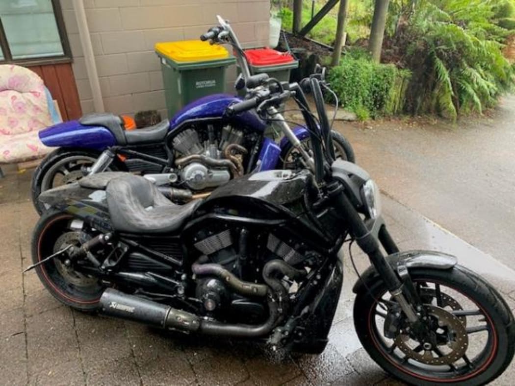 Police seized nine Harley Davidson motorbikes.