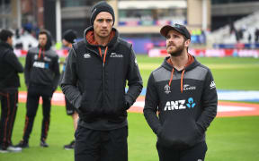 Tim Southee and Kane Williamson.
New Zealand Black Caps v India.