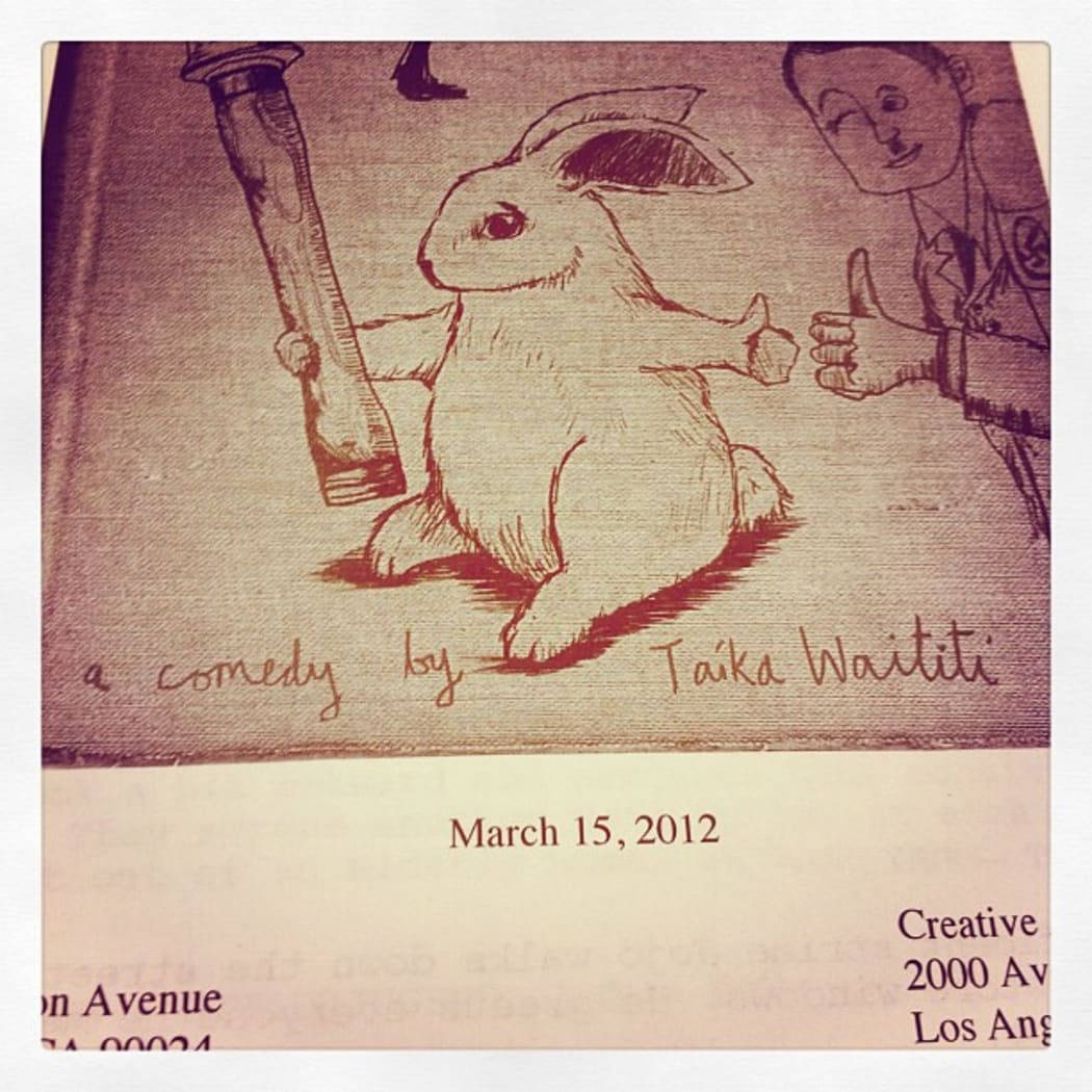 A snap of Taika's original script.