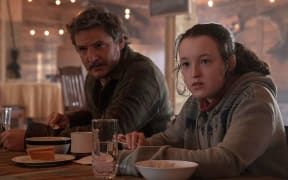 Pedro Pascal and Bella Ramsay in Series 2 of The Last of Us.
