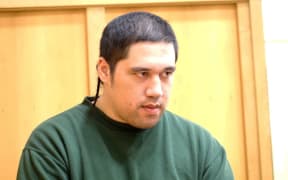 Turei Kingi being sentenced in High Court, Hamilton today.