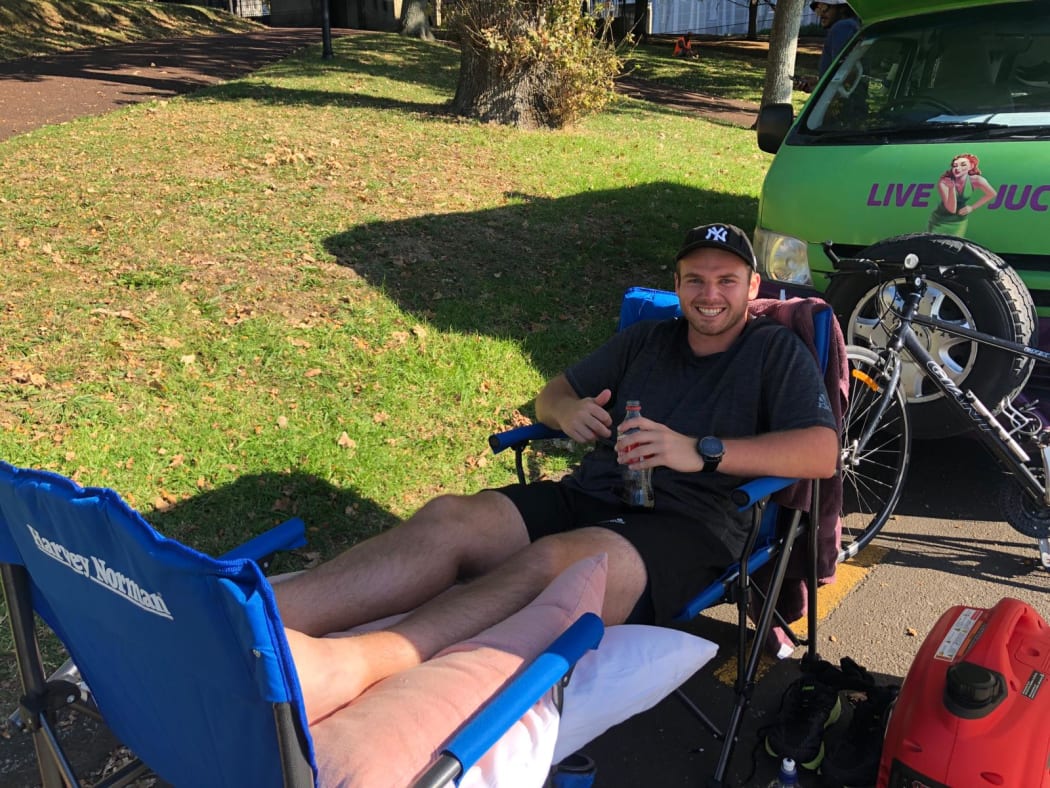 Matt Fenn recovering after his 654 km effort.