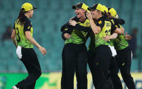 Australian captain Meg Lanning and team mates.