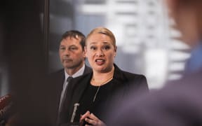 Wellington mayor Tory Whanau speaks to media on 22 October 2024 after Simeon Brown announces a Crown observer will be appointed to Wellington City Council.