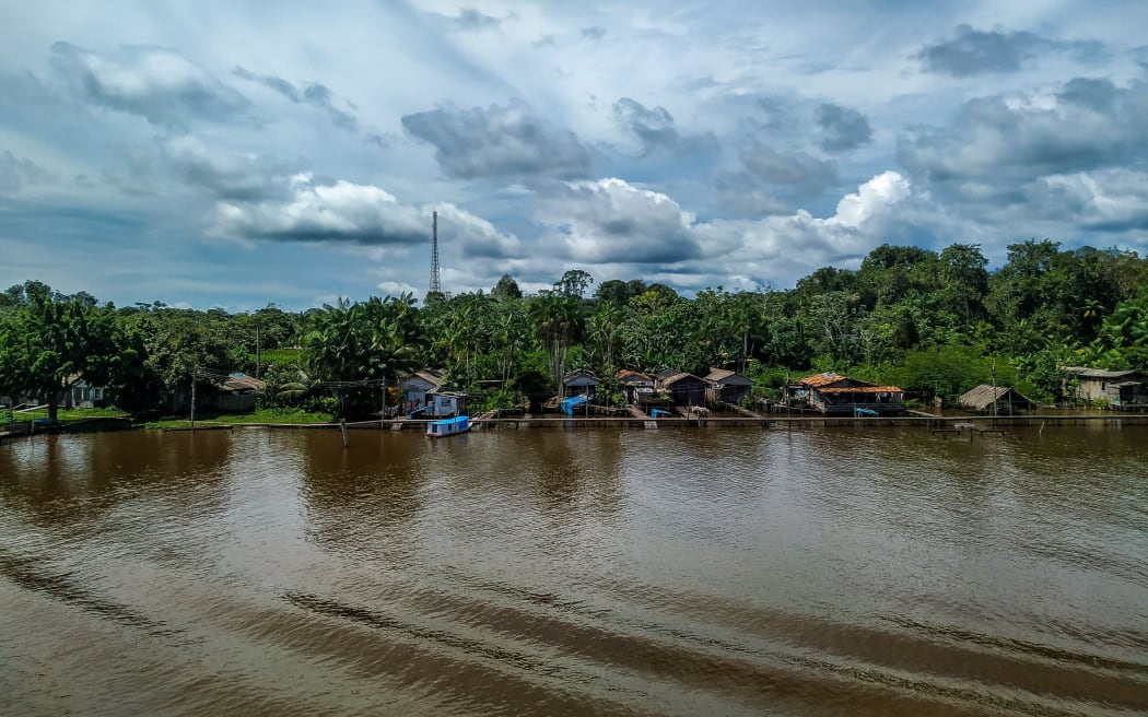 A fishing village on the Amazon River.