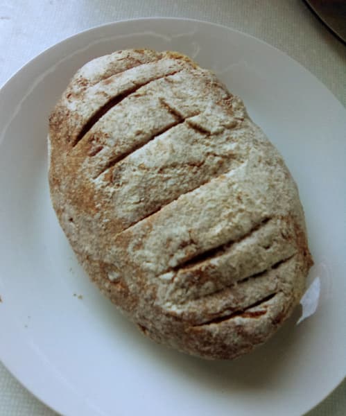 Māori bread. A loaf of rewena bread, made with Kowiniwini potatoes.