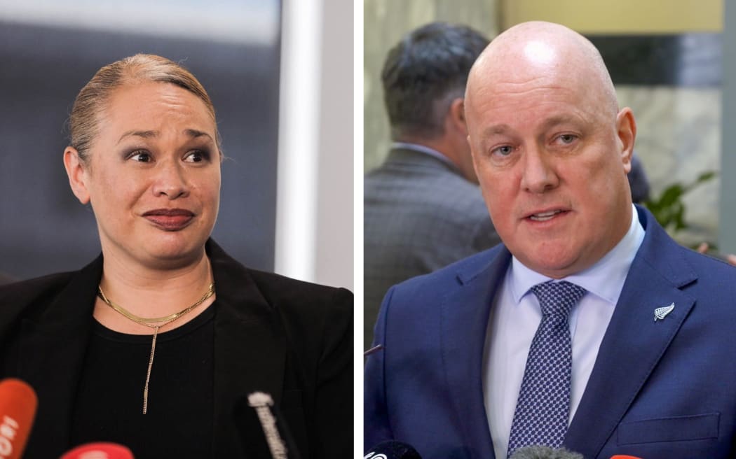 Tory Whanau and Christopher Luxon.