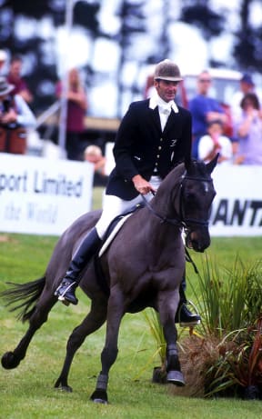 Mark Todd competes on Charisma during a three day event in Puhunui.