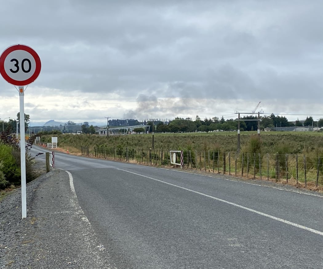 Smoke coming from Waikeria Prison, on the 6th day of a destructive protest.