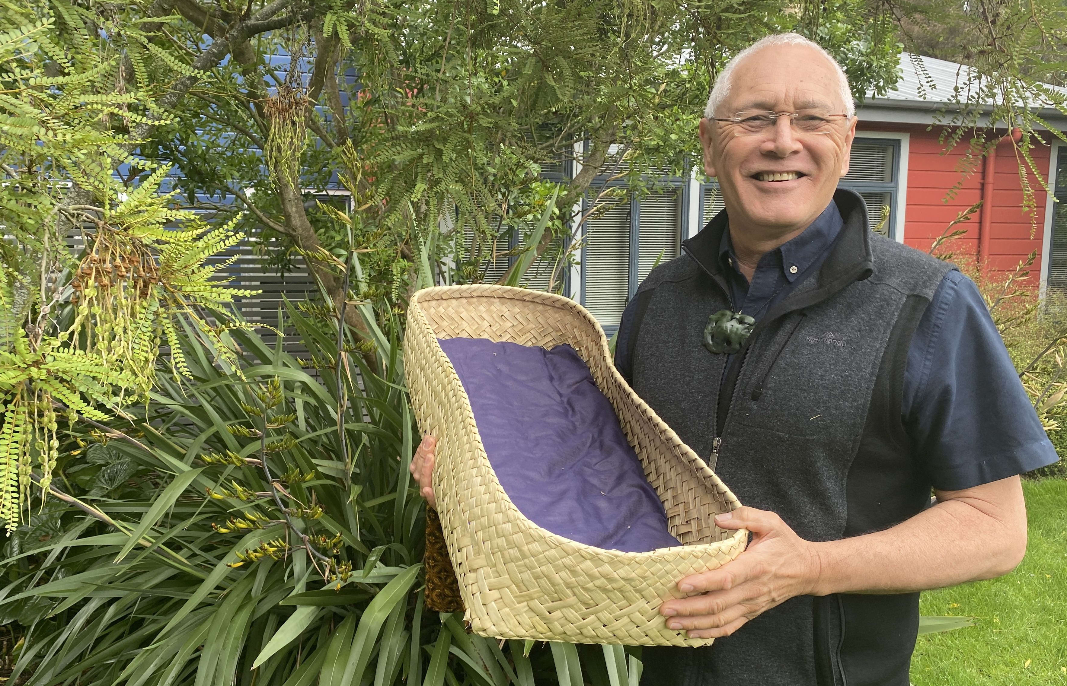 Professor David Tipene Leach has won the 2020 Tahunui-a-Rangi Award for leading the team that developed wahakura for safe shared sleeping.