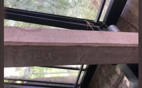 Graffiti on the underpass near the library at University of Auckland.
