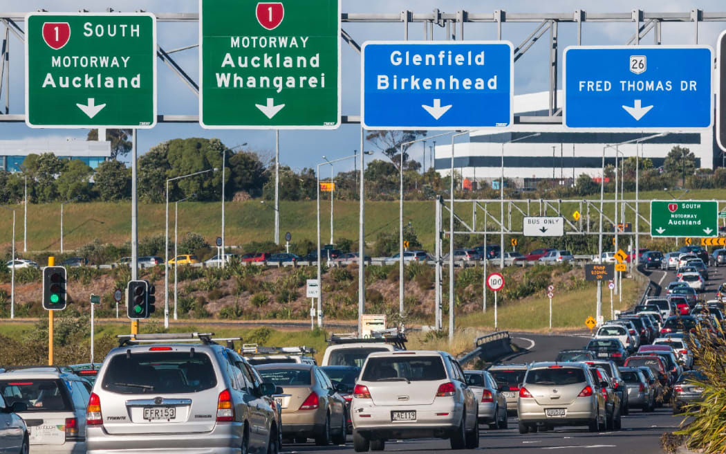 Traffic in Auckland.