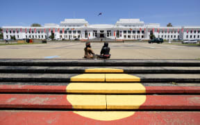 CANBERRA, AUSTRALIA - FEBRUARY 12: The Water is Life Gathering at the Aboriginal Tent Embassy outside Old Parliament House on February 12, 2019 in Canberra, Australia. It is the first parliamentary sitting day for 2019. The Gathering is taking place as the Murray-Darling Basin crises takes centre stage at parliament.
 (Photo by Tracey Nearmy/Getty Images)
