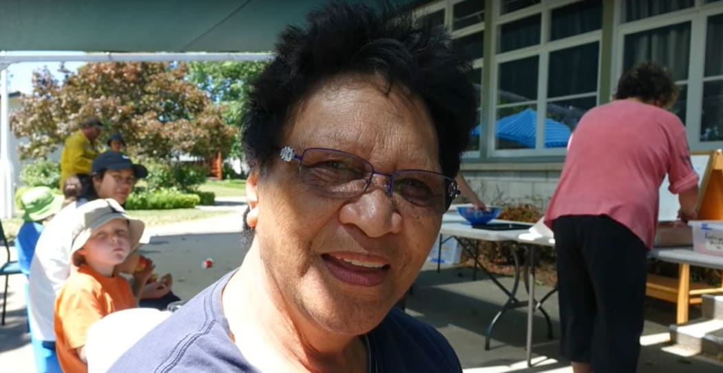 Margaret Amuketi was among those preparing meals at Waiau School, where about 100 of the town's 400 residents have been sleeping because their homes are earthquake-damaged and power and water remain off.