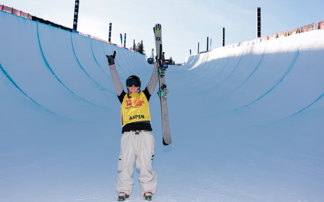 Finley MELVILLE IVES, NZL, Bib Number 1,FS,Halfpipe,Finals,2026, at FIS Freeski World Cup 2025-26 at Aspen Snowmass, Aspen, United States of America, 2026-01-10, Photo Credit: Andrew Wevers