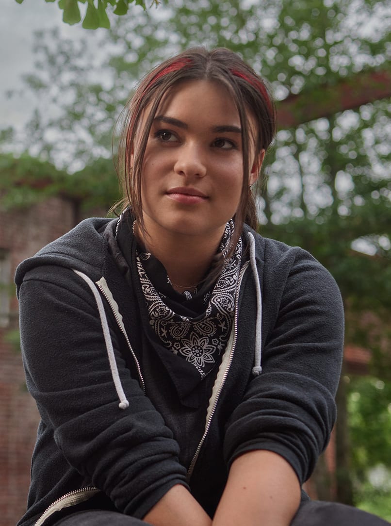 Elora Danan (Devery Jacobs) in RESERVATION DOGS.