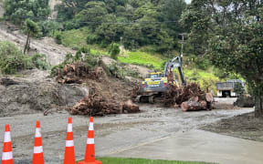 Wet weather in Whakatāne's Valley Road