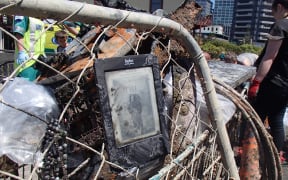 Some of the electronics collected during the underwater clean-up were e-readers, laptop computers, mobile phones, cameras and a Play Station.