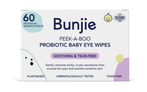 Bunjie Peek-A-Boo Probiotic Baby Eye Wipes: 30 Pack and 60 Pack are being recalled.