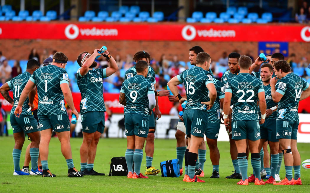 Highlander team during the 2020 Super Rugby game between the Bulls and the Highlanders at Loftus Versveld in Pretoria on 7 March 2020 Â© BackpagePix