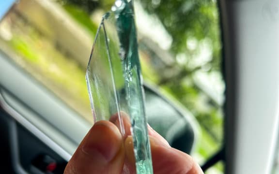 A shard of glass.