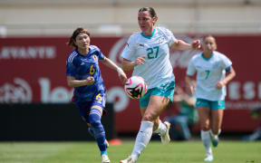 Football Ferns defender Michaela Foster in action against Japan in their international Friendly in Murcia. Spain.