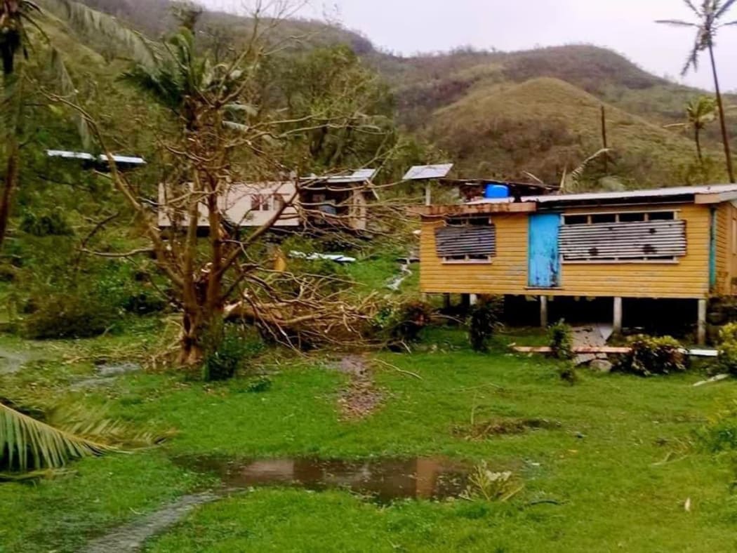 Damage from Cyclone Harold on Kadavu