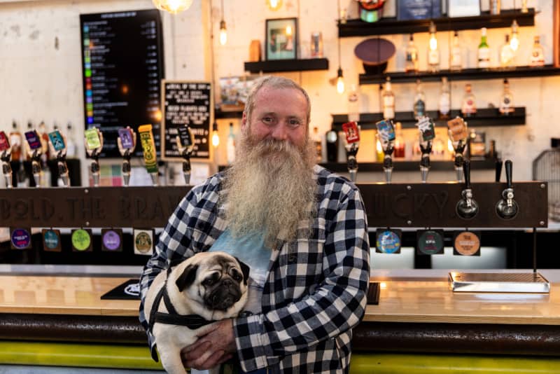 Fortune Favours Head Brewer Dale Cooper and Pete the Pug