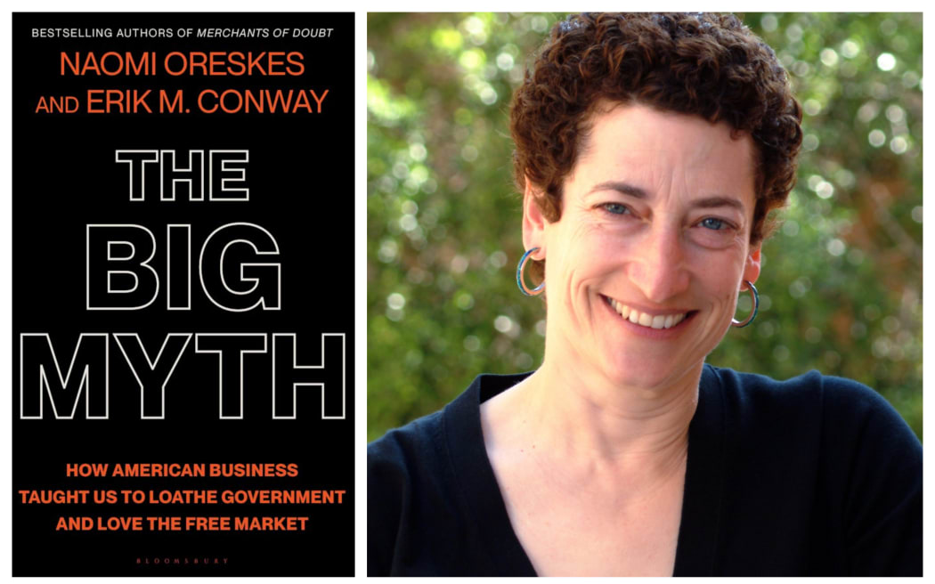 cover image for the book The Big Myth and a photo of authoir Naomi Oreskes