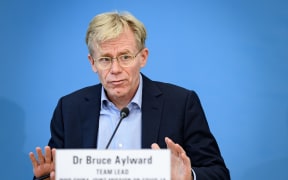 Team leader of the joint mission between World Health Organization (WHO) and China on COVID-19, Bruce Aylward gives a press conference at the WHO headquarters in Geneva 25 February 2020.