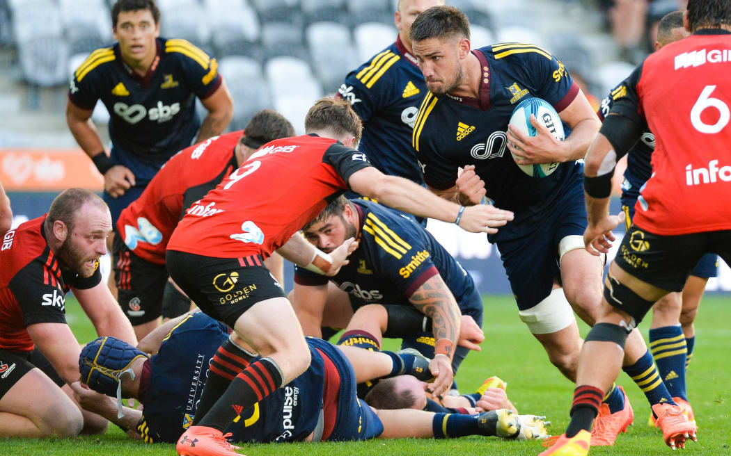 Highlanders Manaaki Selby-Rickit.
Crusaders v Highlanders at Forsyth Barr Stadium, Dunedin, New Zealand, on Friday February 25th 2022.
Copyright photo: Blake Armstrong / www.photosport.nz