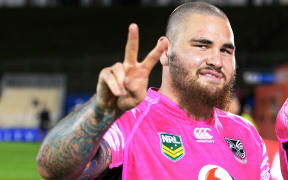 The former Warriors now Dragons forward Russell Packer while playing for the Warriors.