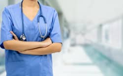 Doctor working in hospital to fight 2019 coronavirus disease or COVID-19. Professional healthcare people doctor, nurse or surgeon.