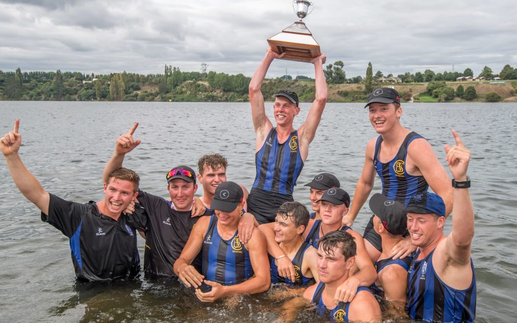 Christchurch Boys High School winners of the Maadi Cup u18 eight 

Scott Shackleton (stroke), Tom Fraser, Cameron Long, Ethan Alderlieste, Cameron Henderson, Angus Templeton, James Glover, Ben Brown + Timothy Heritage (cox)