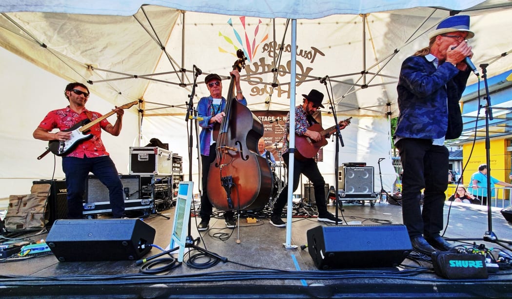 The Tauranga band Kokomo performing on stage