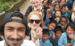 Students from the YMCA's Project Hope programme, in Nepal