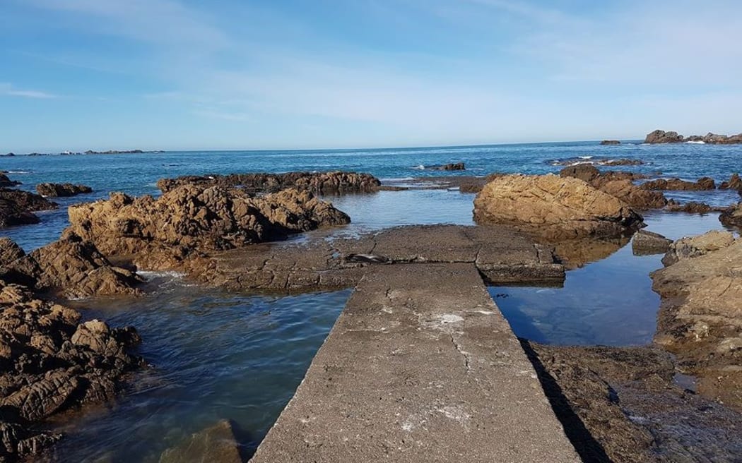 The short outfall pipe on Wellington's south coast.