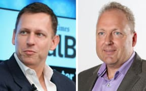 American billionaire Peter Thiel and Xero founder Rob Drury.