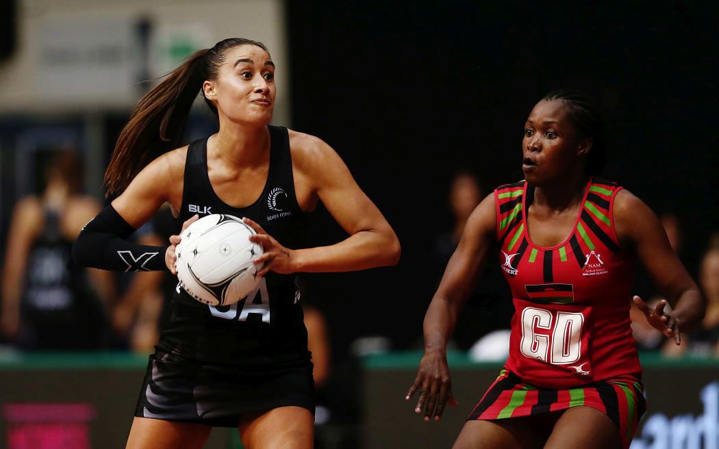 Maria Folau in action against Malawi.